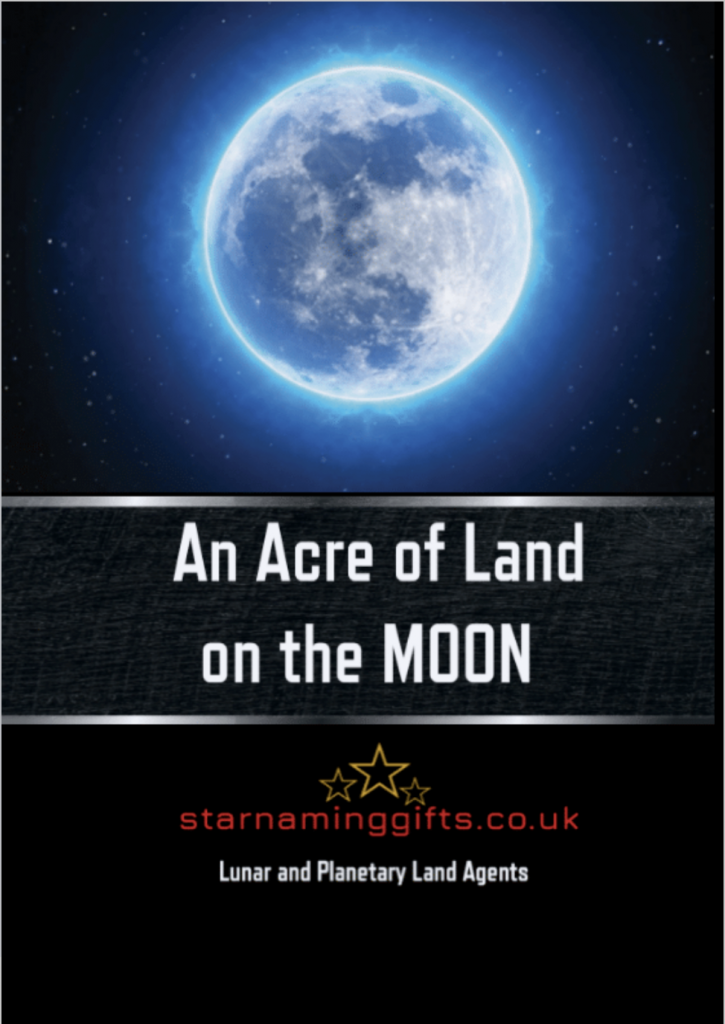 Acre of Land on the Moon Gift Package Moon Acre