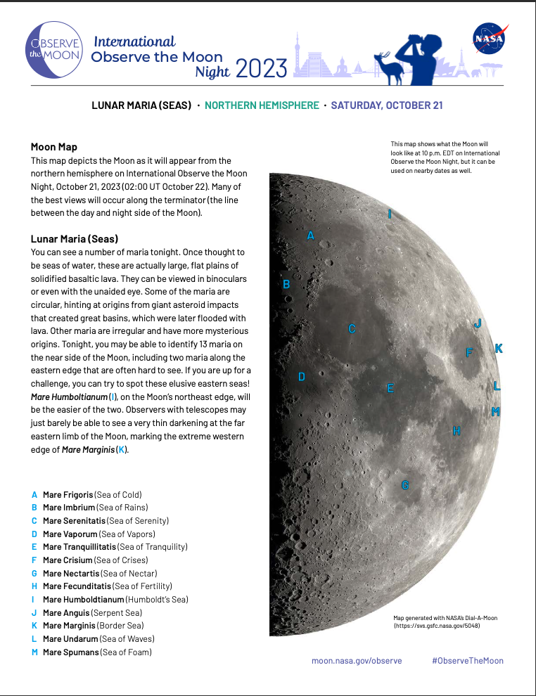 Map of Moon 2023