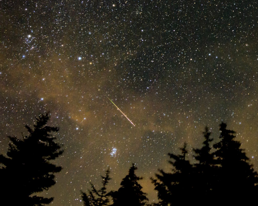 Perseid meteor shower show